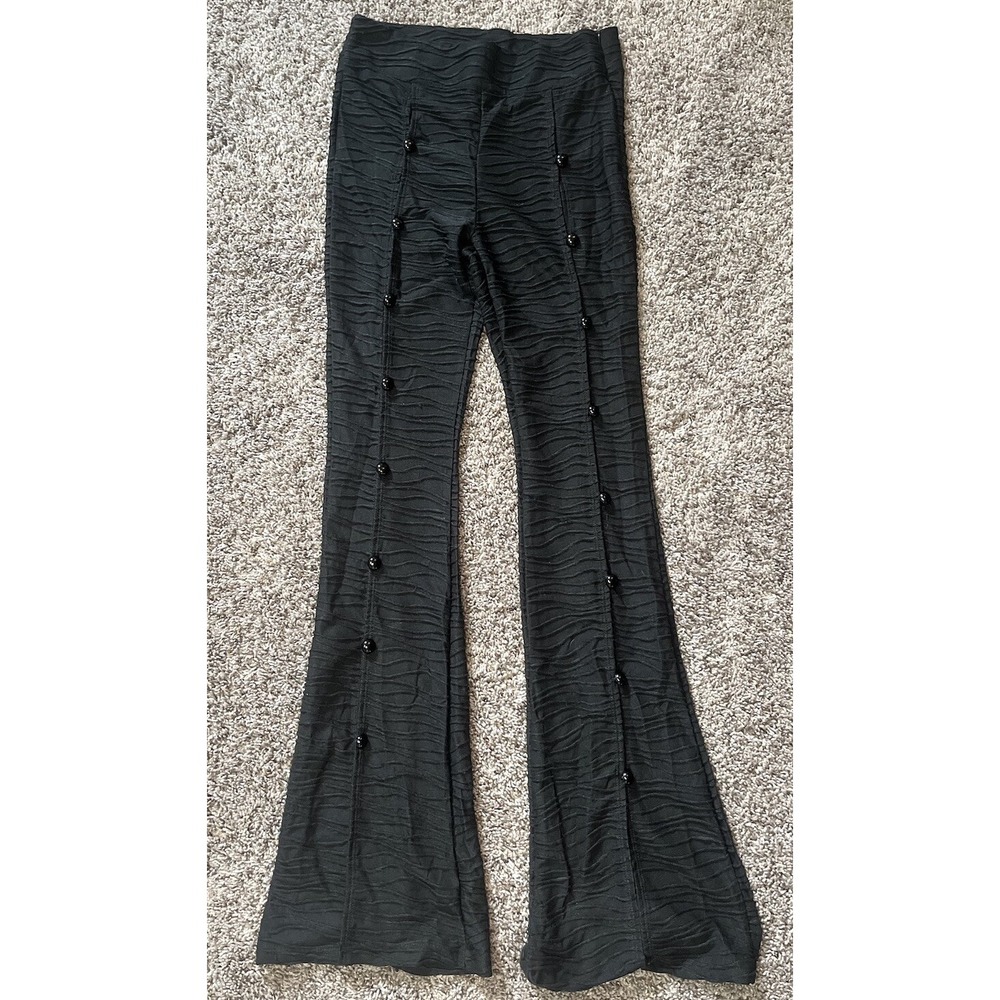Women's Solado Meshed Flared Black Pants Size‎ XS New With Tag